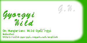 gyorgyi wild business card